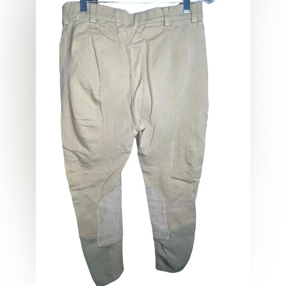 Ariat Size 30R Riding Breeches Pants Side Zip Knee Patch Beige Khaki‎ Equestrian - Picture 6 of 10